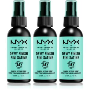 NYX Professional Makeup Makeup Setting Spray Dewy spray pentru fixare 3x60 ml-Țena