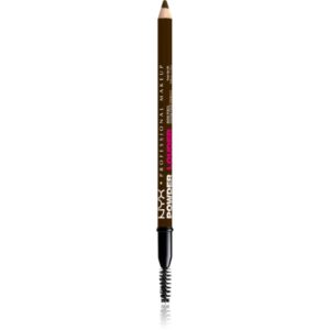 NYX Professional Makeup Powder Louder creion pentru sprancene cu pensula culoare Ash Brown 1 buc-Țena