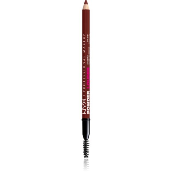 NYX Professional Makeup Powder Louder creion pentru sprancene cu pensula culoare Black Cherry 1 buc-Țena