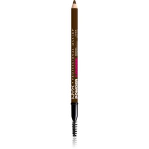 NYX Professional Makeup Powder Louder creion pentru sprancene cu pensula culoare Espresso 1 buc-Țena