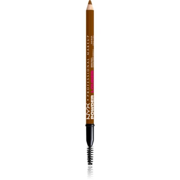 NYX Professional Makeup Powder Louder creion pentru sprancene cu pensula culoare Louder Auburn 1 buc-Țena