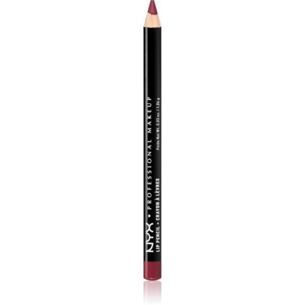 NYX Professional Makeup Slim Lip Pencil creion de buze cu trasare precisă culoare Plush Red 1 g-Țena