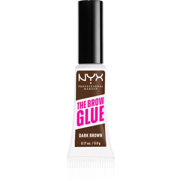 NYX Professional Makeup The Brow Glue gel pentru sprancene culoare 04 Dark Brown 5 g-ro