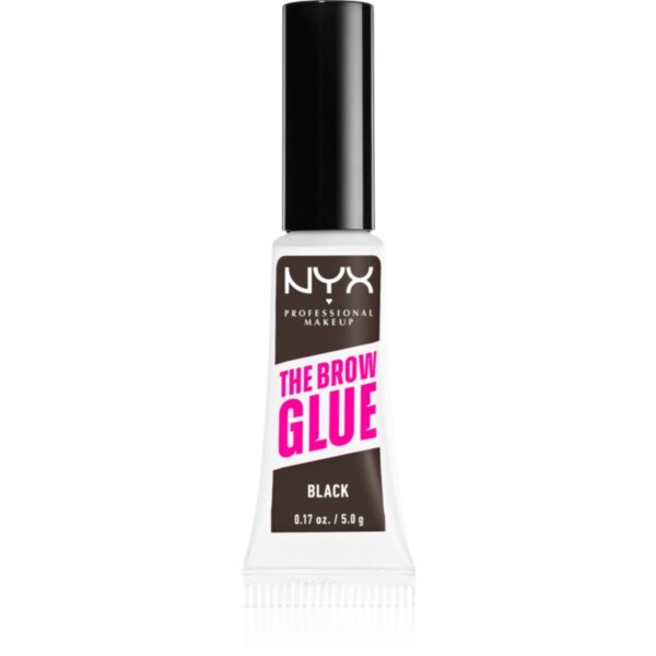NYX Professional Makeup The Brow Glue gel pentru sprancene culoare 05 Black 5 g-ro