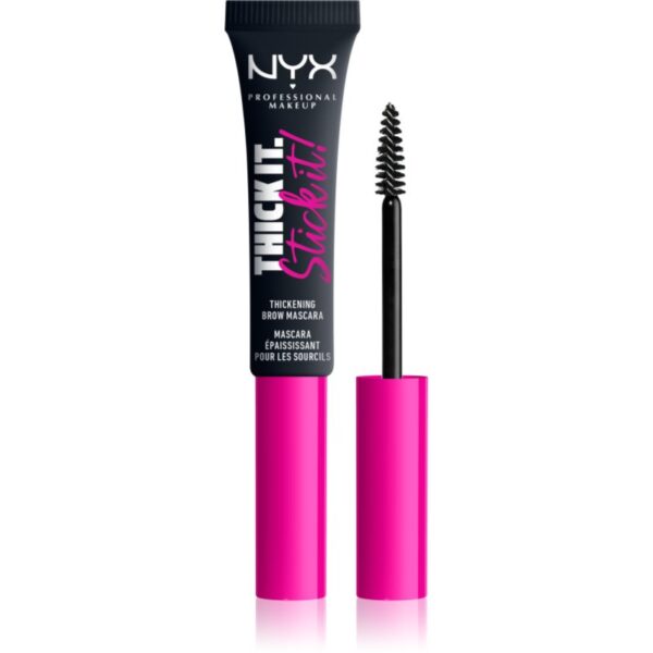 NYX Professional Makeup Thick it Stick It Brow Mascara mascara pentru sprâncene culoare 08 - Black 7 ml-Țena