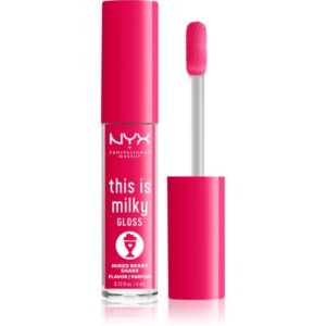 NYX Professional Makeup This is Milky Gloss Milkshakes lip gloss hidratant produs parfumat culoare 09 Berry Shake 4 ml-Țena