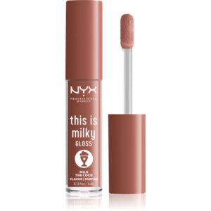 NYX Professional Makeup This is Milky Gloss Milkshakes lip gloss hidratant produs parfumat culoare 20 Milk The Coco 4 ml-Țena