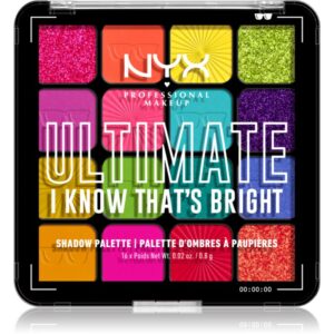 NYX Professional Makeup Ultimate Shadow Palette fard ochi culoare I Know That's Bright 16 buc-ro