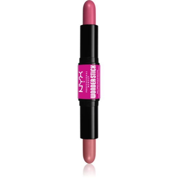 NYX Professional Makeup Wonder Stick Cream Blush baton pentru dublu contur culoare 01 Light Peach and Baby Pink 2x4 g-ro