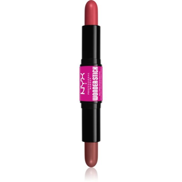 NYX Professional Makeup Wonder Stick Cream Blush baton pentru dublu contur culoare 03 Coral N Deep Peach 2x4 g-Țena