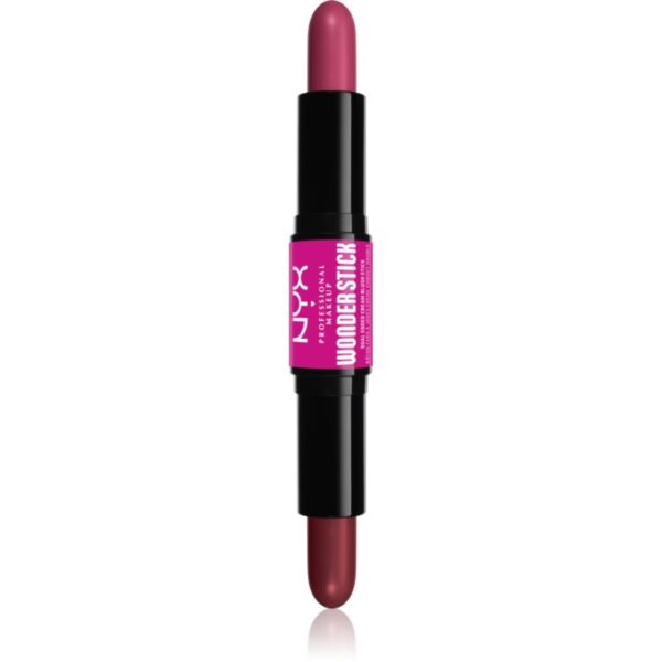 NYX Professional Makeup Wonder Stick Cream Blush baton pentru dublu contur culoare 04 Deep Magenta N Ginger 2x4 g-Țena