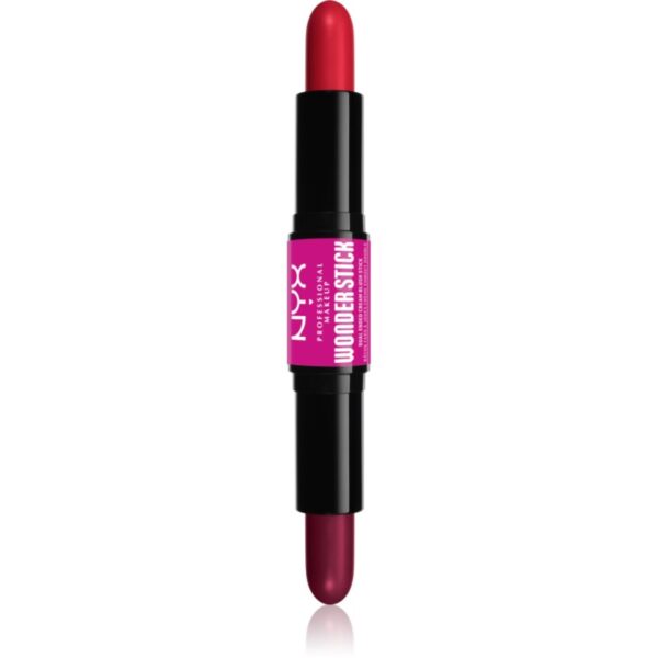 NYX Professional Makeup Wonder Stick Cream Blush baton pentru dublu contur culoare 05 Bright Amber and Fuchsia 2x4 g-Țena