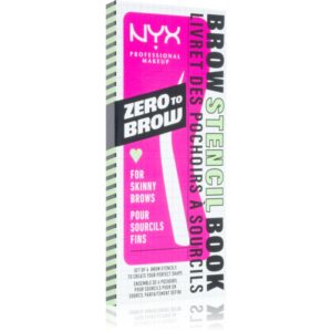 NYX Professional Makeup Zero To Brow Stencil Book șabloane pentru sprâncene 01 Thin 4 buc-Țena