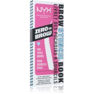 NYX Professional Makeup Zero To Brow Stencil Book șabloane pentru sprâncene 02 Thick 4 buc-Țena