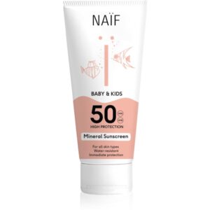 Naif Baby & Kids Mineral Sunscreen SPF 50 crema pentru protectie solara pentru bebeluși și copii mici SPF 50 100 ml-ro