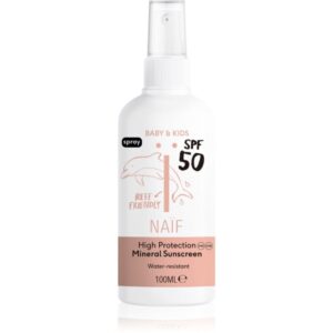 Naif Baby & Kids Mineral Sunscreen SPF 50 spray pentru bronzat pentru nou-nascuti si copii 100 ml-ro