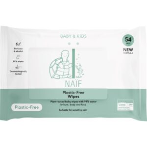 Naif Baby & Kids Plastic Free Wipes Șervețele umede pentru nou-nascuti si copii 54 buc-ro