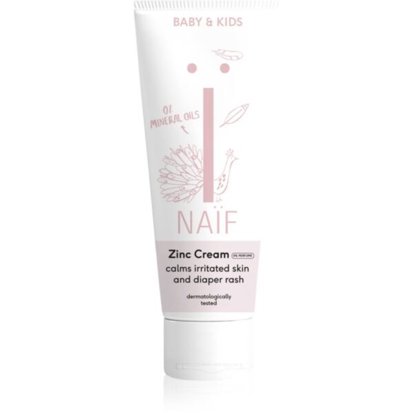 Naif Baby & Kids Zinc Cream crema protectoare pentru nou-nascuti si copii fără parfum 75 ml-Țena