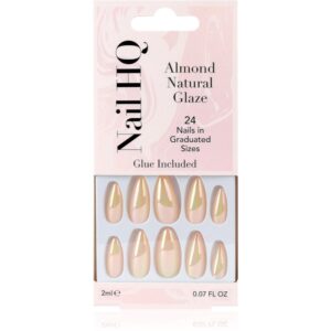 Nail HQ Almond unghii artificiale Natural Glaze 24 buc-ro
