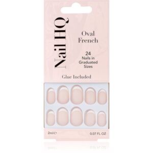 Nail HQ Oval French unghii artificiale 24 buc-ro