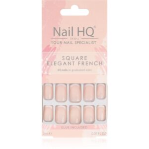 Nail HQ Square unghii artificiale Elegant French 24 buc-Țena