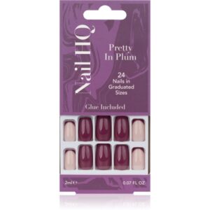 Nail HQ Square unghii artificiale Pretty In Plum 24 buc-ro