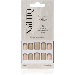 Nail HQ Square unghii artificiale Utterly Olive 24 buc-Țena