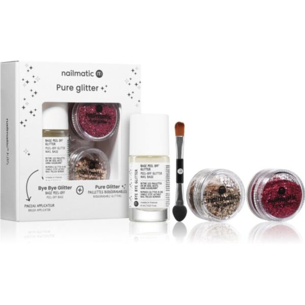 Nailmatic Pure Glitter set cu particule stralucitoare 3 buc-Țena