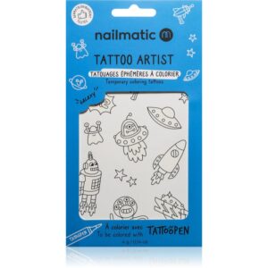 Nailmatic Tattoo Artist Temporary Coloring Tattoos tatuaj pentru copii 3 y+ Galaxy 9x16