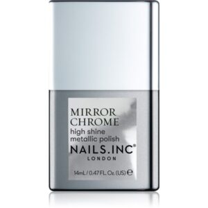 Nails Inc. Mirror Chrome lac de unghii lucios culoare Silver Served 14 ml-ro