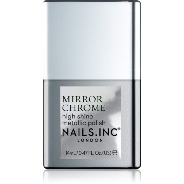 Nails Inc. Mirror Chrome lac de unghii lucios culoare Silver Served 14 ml-ro