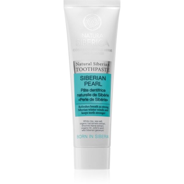 Natura Siberica Natural Siberian Siberian Pearl pastă de dinți de albire pentru respirație proaspătă 100 g-Țena