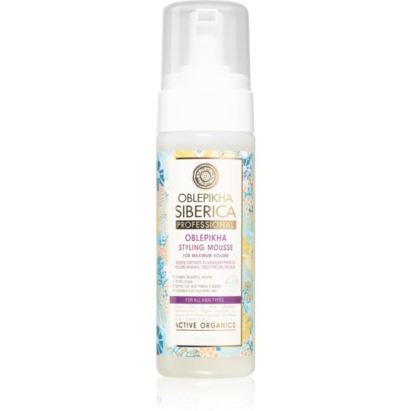 Natura Siberica Oblepikha (Sea-Buckthorn) Spuma patachina pentru volum maxim de par 170 ml-Țena