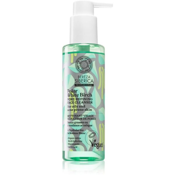 Natura Siberica Polar White Birch gel de curățare pentru micsorarea porilor 145 ml-ro