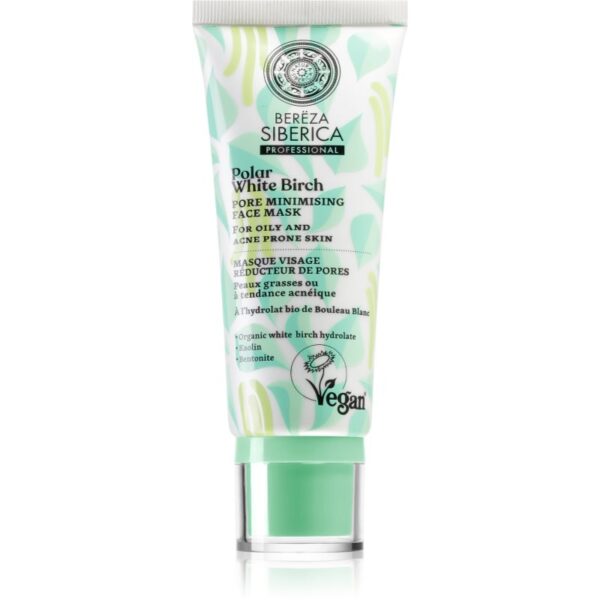 Natura Siberica Polar White Birch masca de curatare pentru reducerea sebumului si minimalizarea porilor 100 ml-Țena