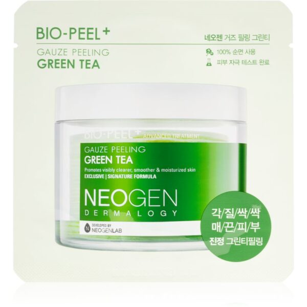Neogen Dermalogy Bio-Peel+ Gauze Peeling Green Tea discuri pentru indepartarea impuritatilor pentru luminozitate si hidratare 1 buc-Țena