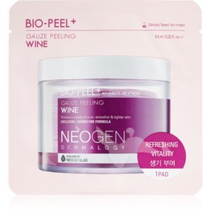 Neogen Dermalogy Bio-Peel+ Gauze Peeling Wine discuri pentru indepartarea impuritatilor pentru netezirea pielii si inchiderea porilor 1 buc-Țena