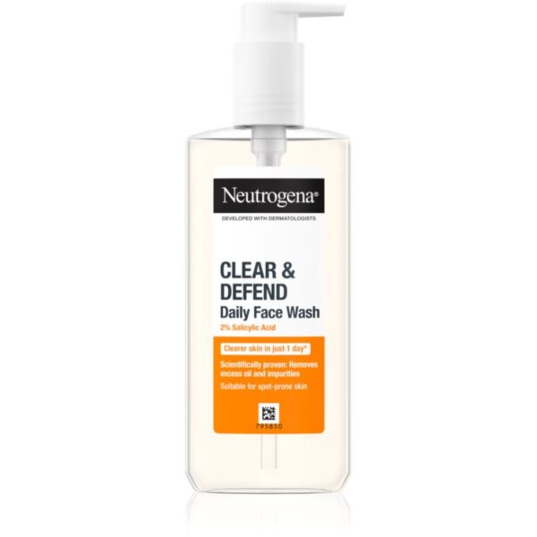 Neutrogena Clear & Defend gel de curățare cu 2% acid salicilic 200 ml-ro