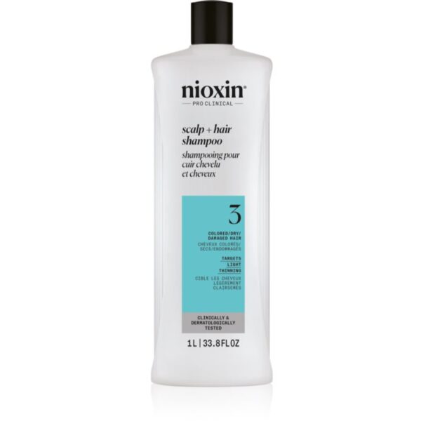Nioxin System 3 Scalp + Hair Shampoo sampon de curatare pentru par vopsit 1000 ml-Țena