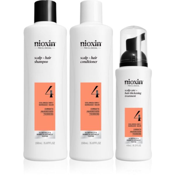 Nioxin System 4 set cadou pentru par deteriorat si vopsit 3 buc-Țena