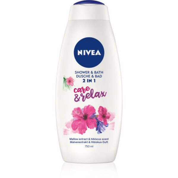 Nivea Care & Relax 2 in 1 spuma de baie si gel de dus 750 ml-ro