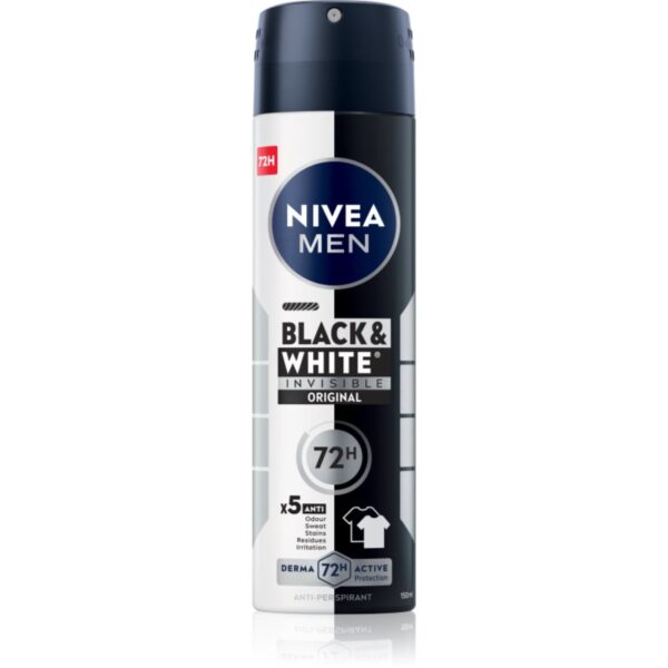 Nivea Men Invisible Black & White spray anti-perspirant pentru barbati 150 ml-Țena