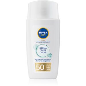 Nivea SUN Derma Skin Clear lotiune tonica pentru pielea cu imperfectiuni SPF 50+ 40 ml-Țena