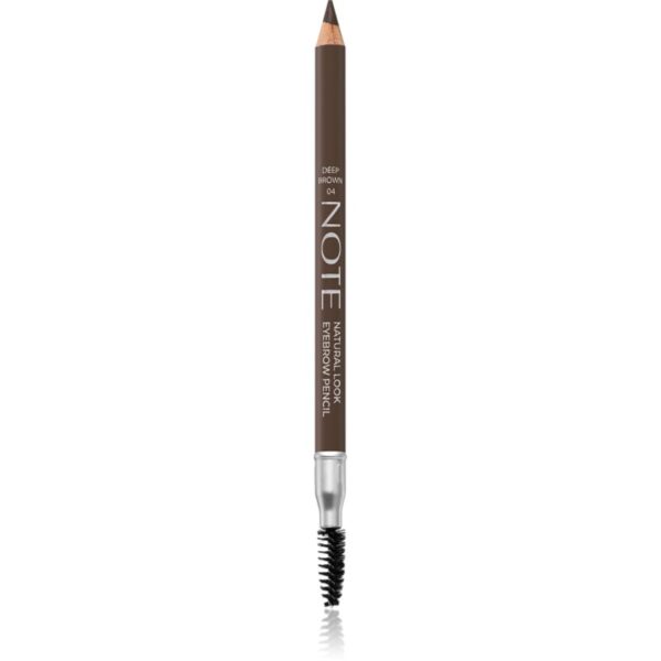 Note Cosmetique Natural Look creion pentru sprancene cu pensula 04 Deep Brown 1