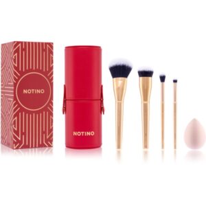 Notino Gift Set Make-up Brushes and Sponge Gift Set set de pensule cu husă-ro