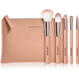 Notino Glamour Collection Travel Brush Set with Pouch set de călătorie cu pensule-ro