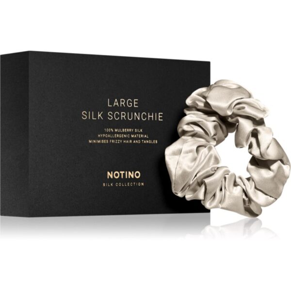 Notino Silk Collection Large scrunchie elastic pentru păr din mătase Cream 1 buc-Țena