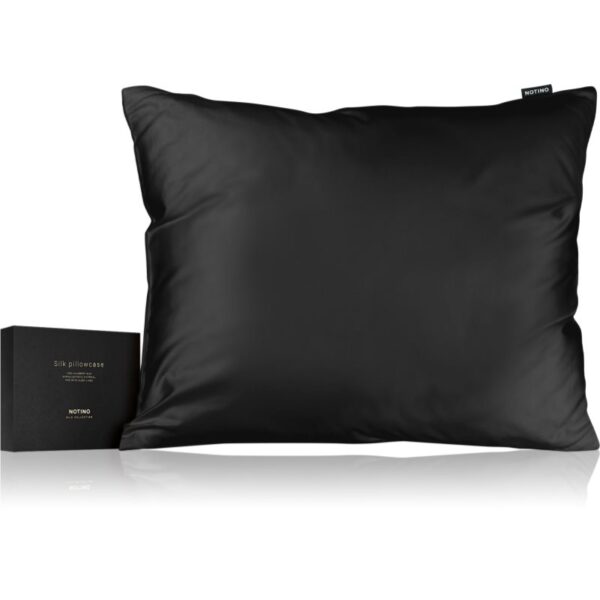 Notino Silk Collection Pillowcase față de pernă din mătase Black 50x60 cm-ro
