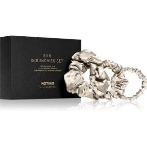 Notino Silk Collection Scrunchie Set set de elastice pentru păr din mătase culoare Cream-ro