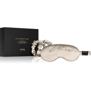 Notino Silk Collection Sleeping mask & Scrunchies Set set cadou culoare Cream-Țena